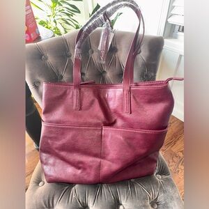 Sonoma Elegant Burgundy Tote Bag